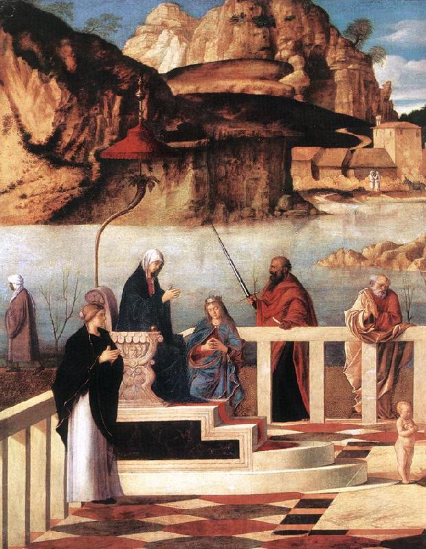 BELLINI, Giovanni Sacred Allegory (detail) dfg Spain oil painting art